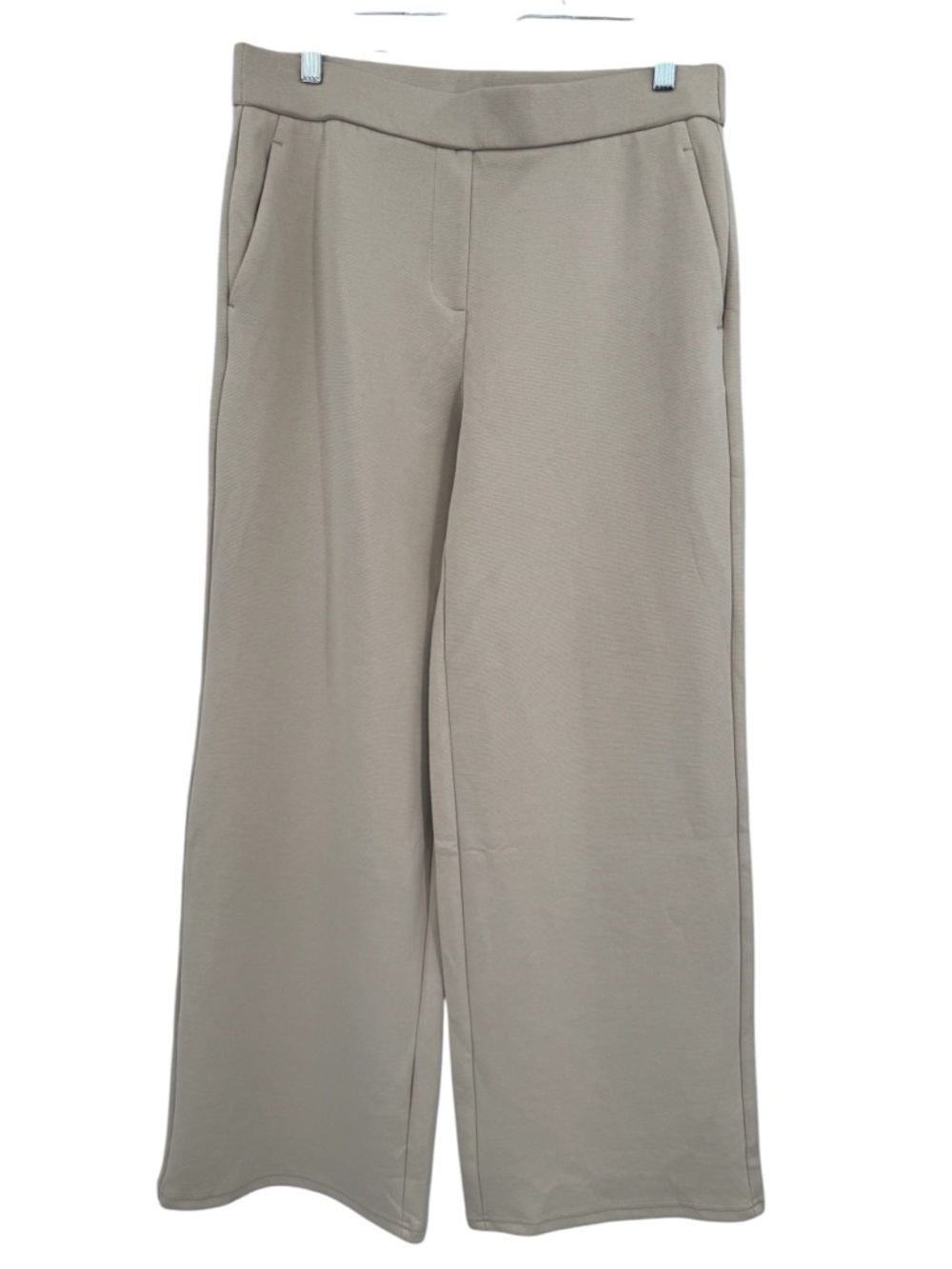OGL Textured Mid Rise Pull-On Straight Pant With Pockets Size L Strtch